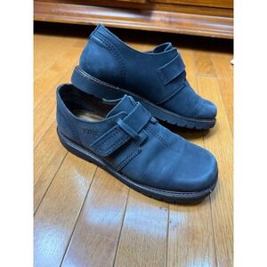 Naot Leather Slip-on Monkstrap Loafers Black Size 39